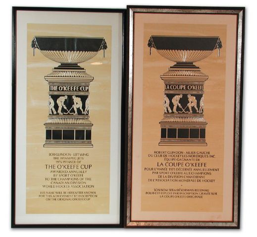 1970s Bob Guindon OKeefe Cup Framed Certificates Collection of 2