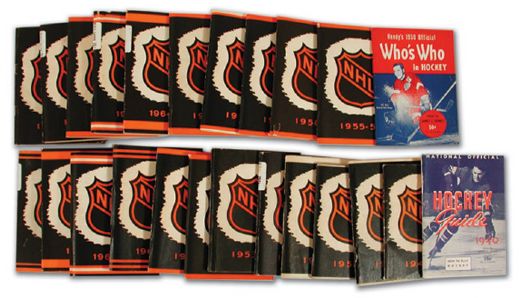 Massive Collection of NHL Guides, Record Books & Rule Books