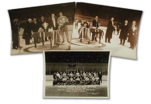 1934 Ace Bailey Benefit Game Photograph Collection of 7
