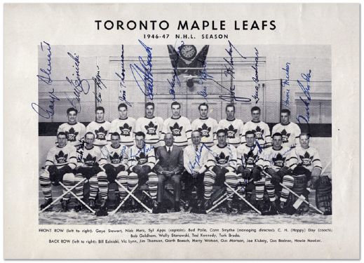 1946-47 Toronto Maple Leafs Team Signed Team Photo