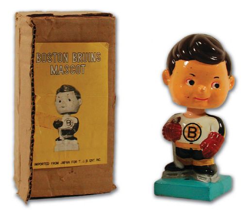 Scarce Boston Bruins Bobbing Head Doll in Original Box