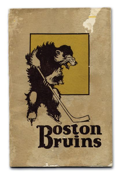 Scarce 1927-28 Boston Bruins Fact Book (4" x 6")