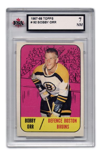 1967-68 Topps Bobby Orr Graded (NM 7) Card