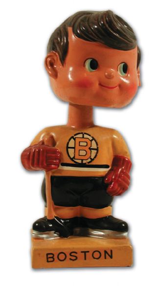 Rare 1960s Boston Bruins Bobbing Head Doll (6 1/2")