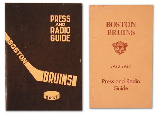 Scarce 1950s Boston BruinsMedia Guide Collection of 2