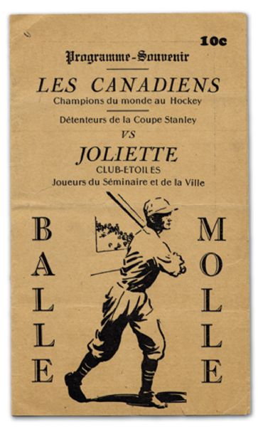 1946 Montreal Canadiens Autographed Softball Program (9 1/2" x 5 1/2")