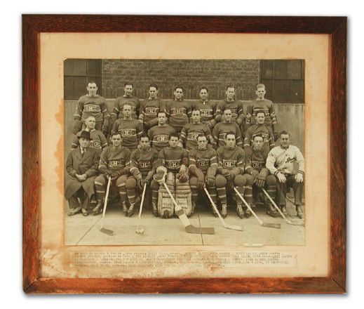 1939-40 Montreal Canadiens Framed Team Photo (18" x 16")