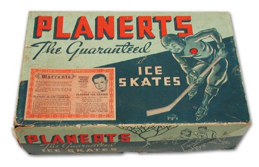 Circa 1930s Planerts Skates in Original Box Endorsed by Harold "Much" March