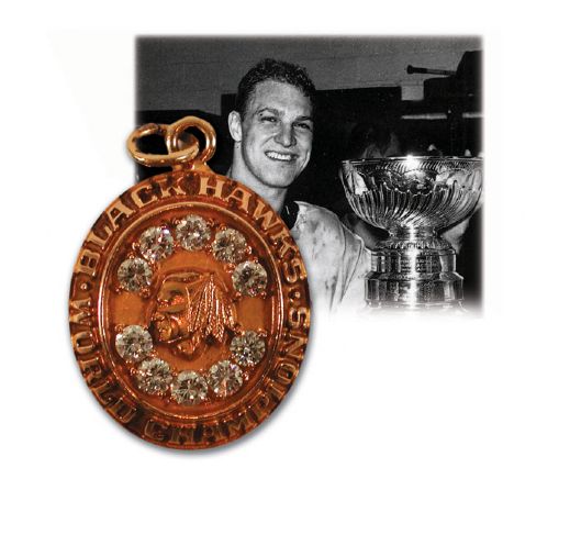 1961 Chicago Black Hawks Stanley Cup Championship Pendant Charm Presented to Mrs. Bobby Hull