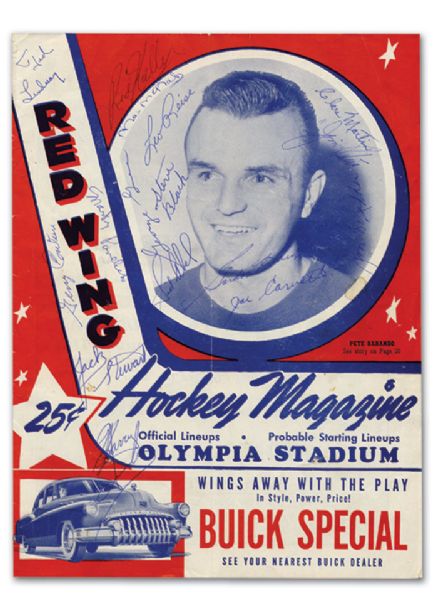 1949-50 Detroit Red Wings Team Signed Program