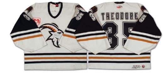  Jose Theodores 2000-01 AHL Quebec Citadelles Game Worn Jersey