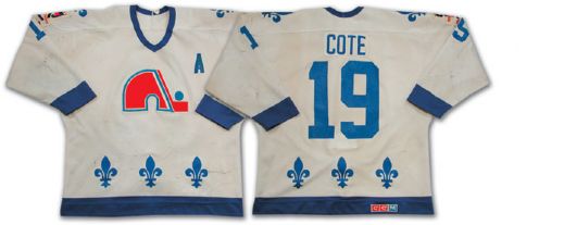  Alain Cotés 1986-87 Quebec Nordiques Game Worn Jersey
