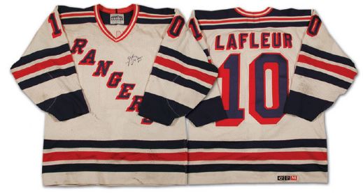 Guy Lafleurs 1988-89 New York Rangers Game Worn Jersey