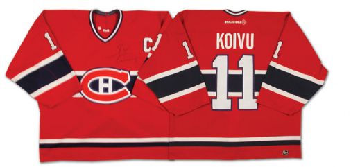 Saku Koivus 2000-01 Montreal Canadiens Autographed Game Worn Jersey