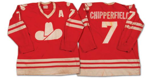  Ron Chipperfields 1976-77 WHA Calgary Cowboys Game Worn Jersey