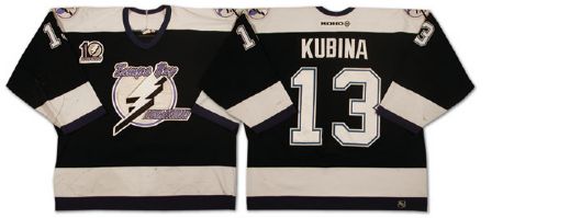 Pavel Kubinas 2001-02 Tampa Bay Lightning Game Worn Jersey