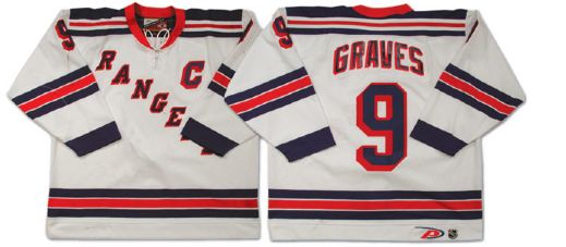 Adam Graves New York Rangers Game Worn Pre-Season Jersey