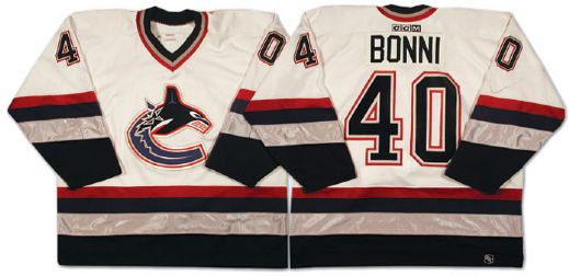 1999-2000 Ryan Bonni Vancouver Canucks Game Worn Jersey