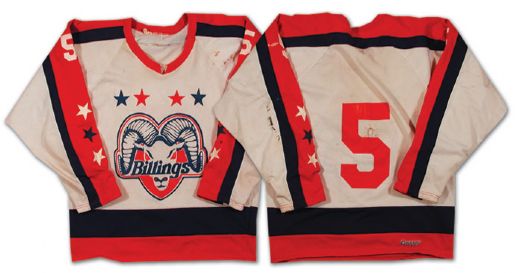 Bob Rouses 1981 Billings Bighorns WHL Game Worn Jersey