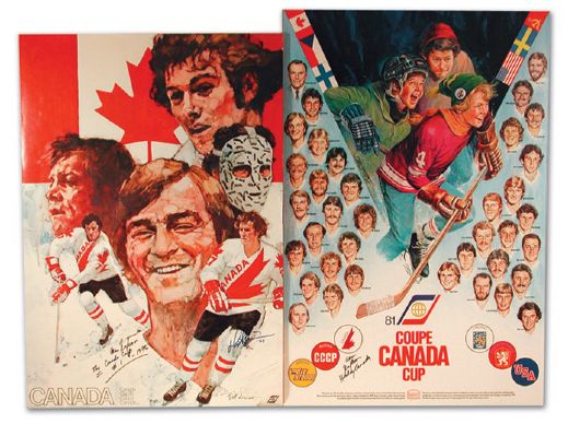 Canada Cup Poster Collection of 5 Autographed by Alan Eagleson
