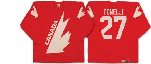 John Tonellis 1984 Canada Cup Game Worn Team Canada Jersey