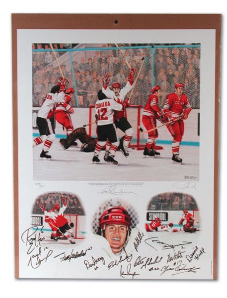 1972 Canada-Russia Series Limited Edition Lithograph Autographed by 13 (18" x 23")