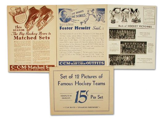 1930s CCM Team Photo Collection with Rare Advertising Pieces