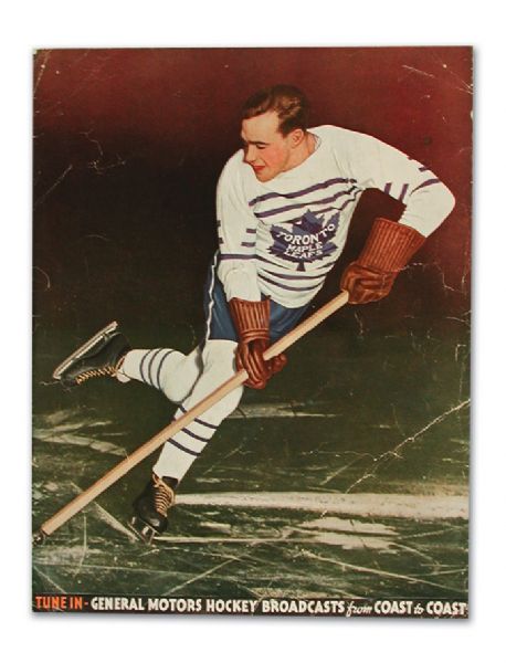 1934-35 General Motors Schedule Featuring Charlie Conacher (11" x 14")