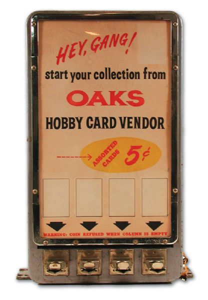 Circa 1960 Hockey Card Vending Machine