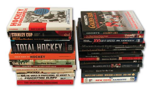 Hard Cover Hockey Book Collection of 24