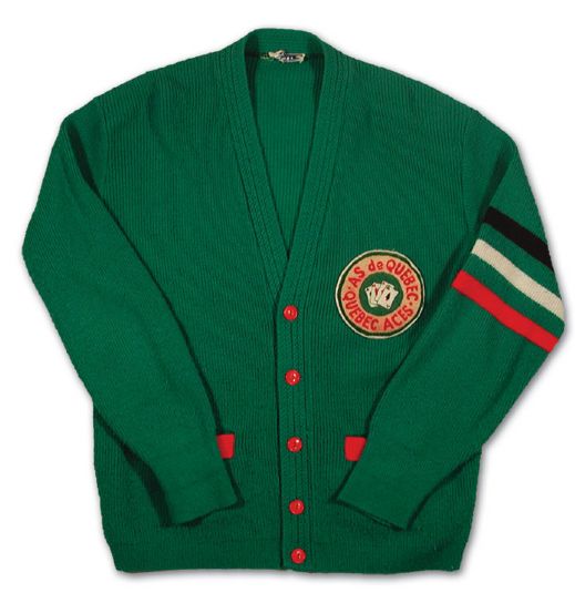1960s AHL Quebec Aces Cardigan Sweater