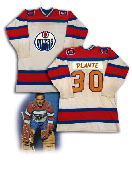 1974-75 Jacques Plante WHA Edmonton Oilers Game Worn Jersey