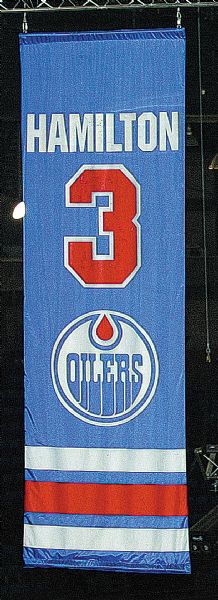 Al Hamilton Edmonton Oilers Jersey Retirement Replica Banner