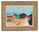 1974 Jacques Plante Country Scene Framed Painting