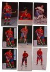 Montreal Canadiens Autographed Postcard Lot of 9 & Rocket Richard Autographed Puck