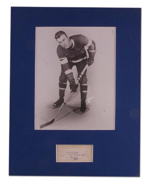 Bill Cook Autographed Photo Display