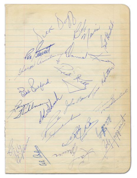 1961-62 Stanley Cup Champion Toronto Maple Leafs Team Signed Page Including Horton