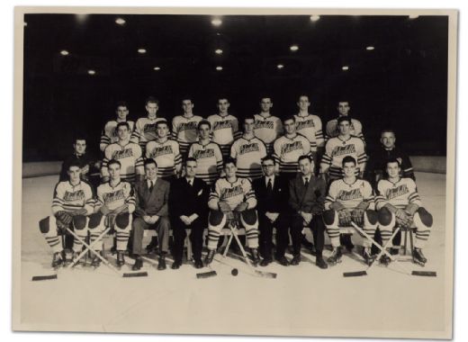 1948-49 Quebec Citadels Team Photo Including Jacques Plante