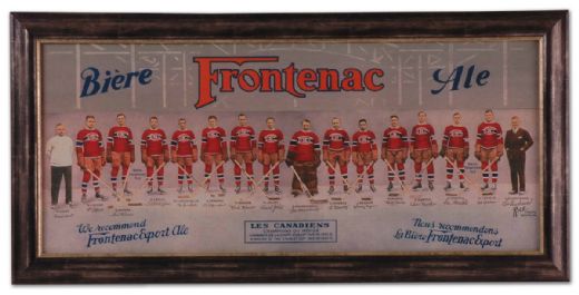 1930-31 Montreal Canadiens Frontenac Beer Framed Team Photo