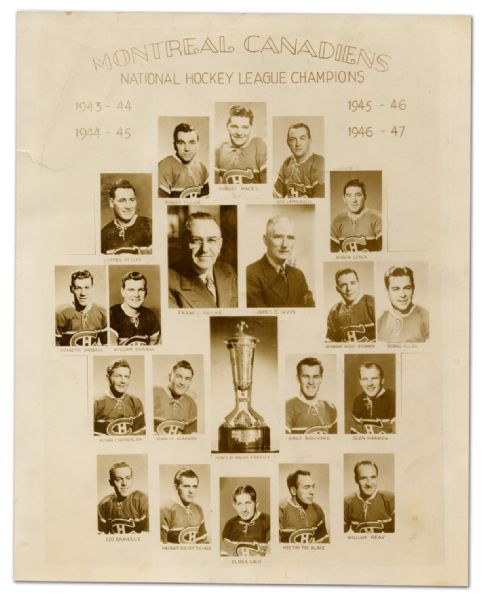 1946-47 Montreal Canadiens Team Photo