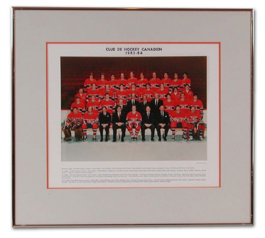 1983-84 Montreal Canadiens Framed Official Team Photo (20" x 22")