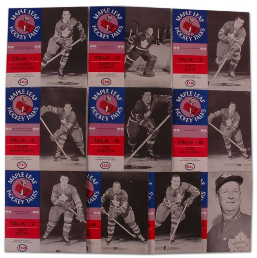 1966-67 Maple Leafs Hockey Talks Records Complete Set of 10