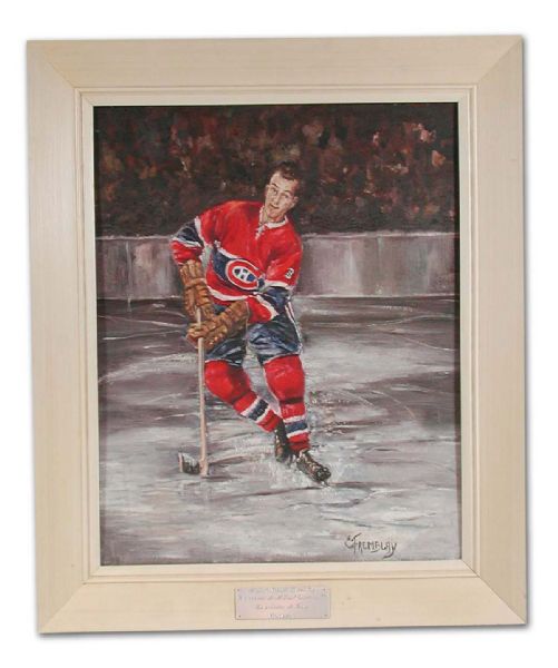 1964 Montreal Canadiens Jean-Claude Tremblay Framed Painting