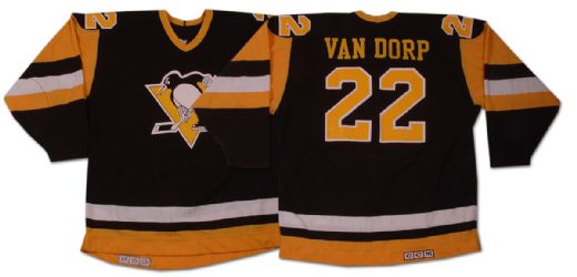 1987-88 Pittsburgh Penguins Wayne Van Dorp Game Worn Jersey