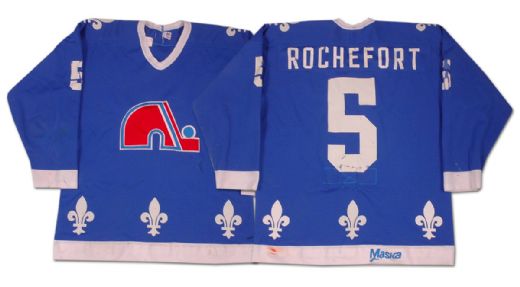Normand Rochefort’s 1980’s Game Worn Quebec Nordiques Jersey