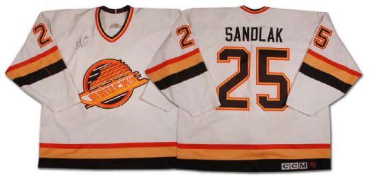 1990’s Jim Sandlak Autographed Vancouver Canucks Jersey