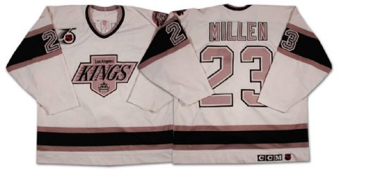 1991-92 Corey Millen Los Angeles Kings Game Worn Jersey
