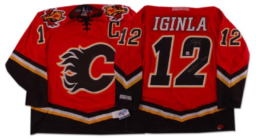 Limited Edition Jarome Iginla Autographed Calgary Flames Jersey
