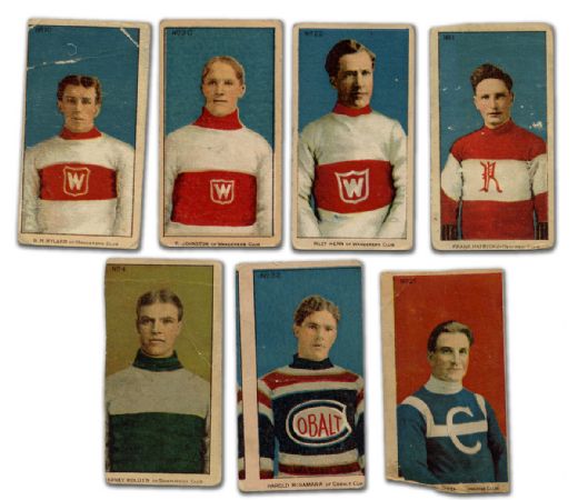 1910-11 C56 Card Lot of 7 Including #1 Frank Patrick