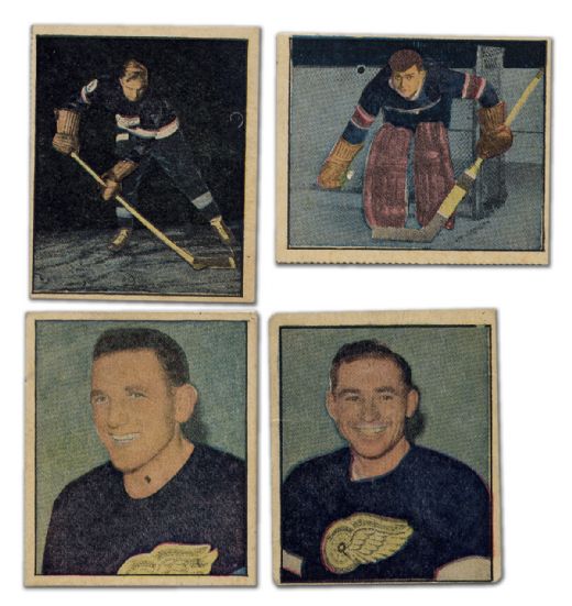 1951 Berk Ross Complete Hockey Card Set of 4